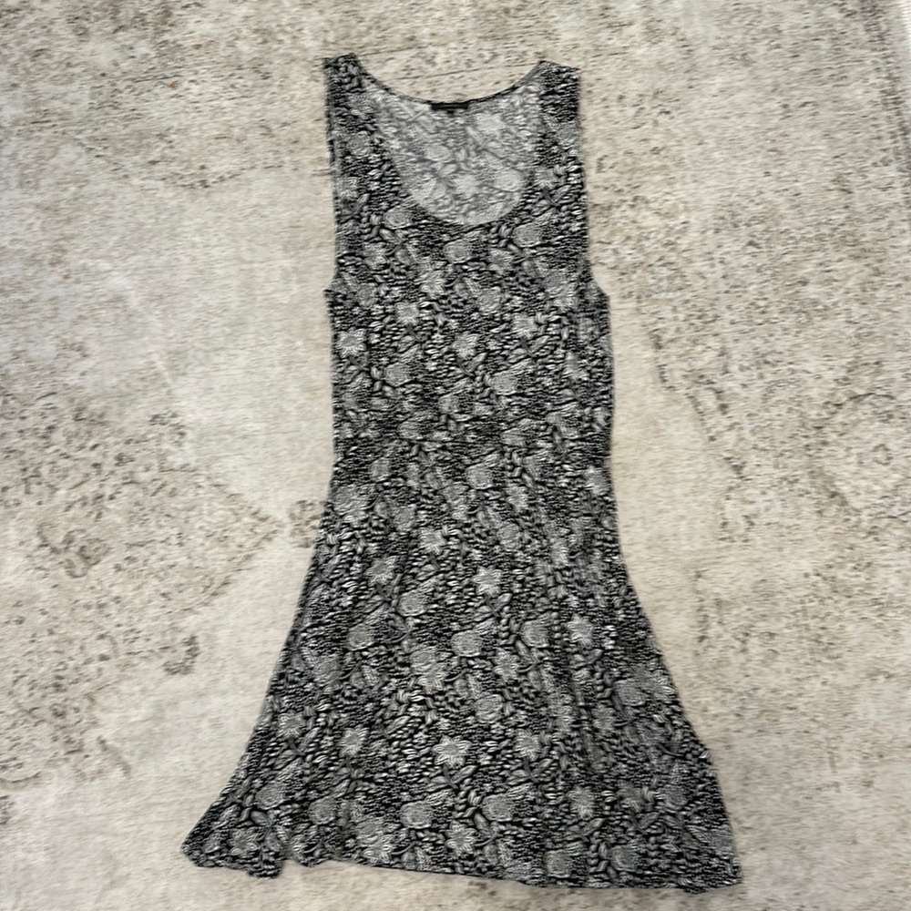 Aritzia Talula black and white floral sundress size M